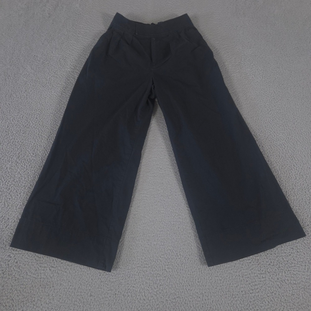 Anthropologie Pants Womens 4 Wide Leg Pleated Front High Rise‎ Cotton Cropped